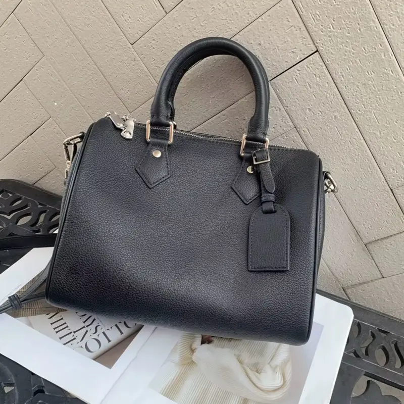 Midnight Black Barrel Bag