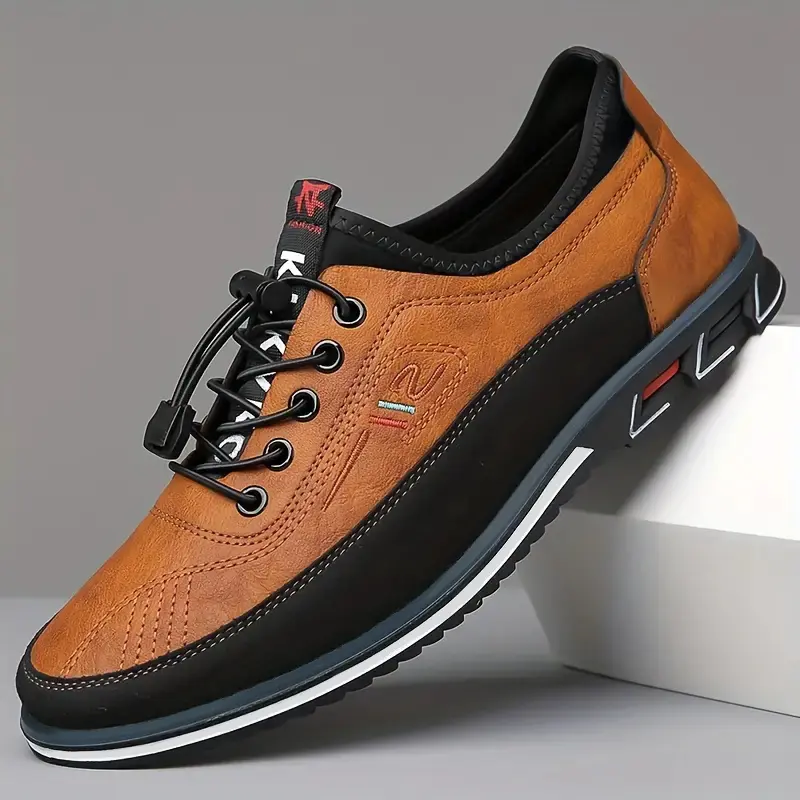 Casual fashion  shoes men's solid color dress shoes men's office shoes simple fashion outdoor Father's Day gift footwear black sneakers