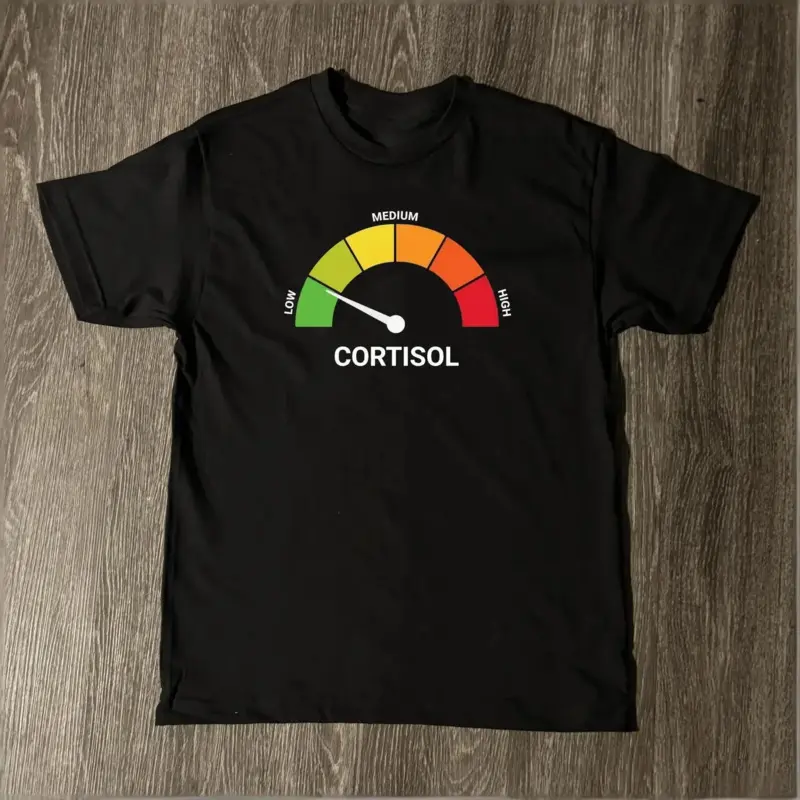 High Cortisol Low Cortisol Funny Casual Heavyweight Short Sleeve T-Shirt / Crewneck Sweatshirt / Hoodie men's t shirts away shirt unisex graphic