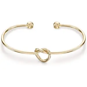 PAVOI 14K Gold Plated Forever Love Knot Infinity Bangle Bracelets for Women | Adjustable Gold Bangle Bracelet for Women PAVOI