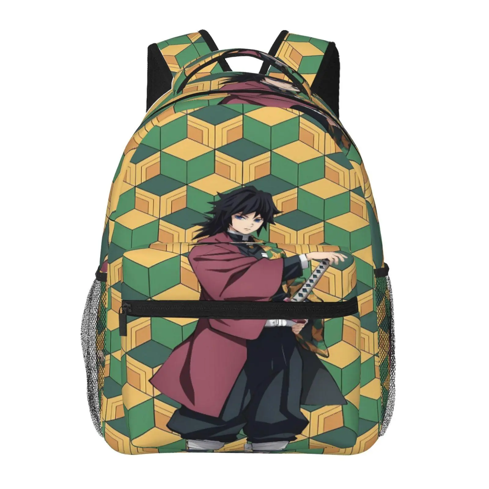Demon Slayer Hashira backpacks for school — large-capacity laptop daypacks with exquisite prints, durable casual designs for campus daily commutes; ideal as gifts for teen students.