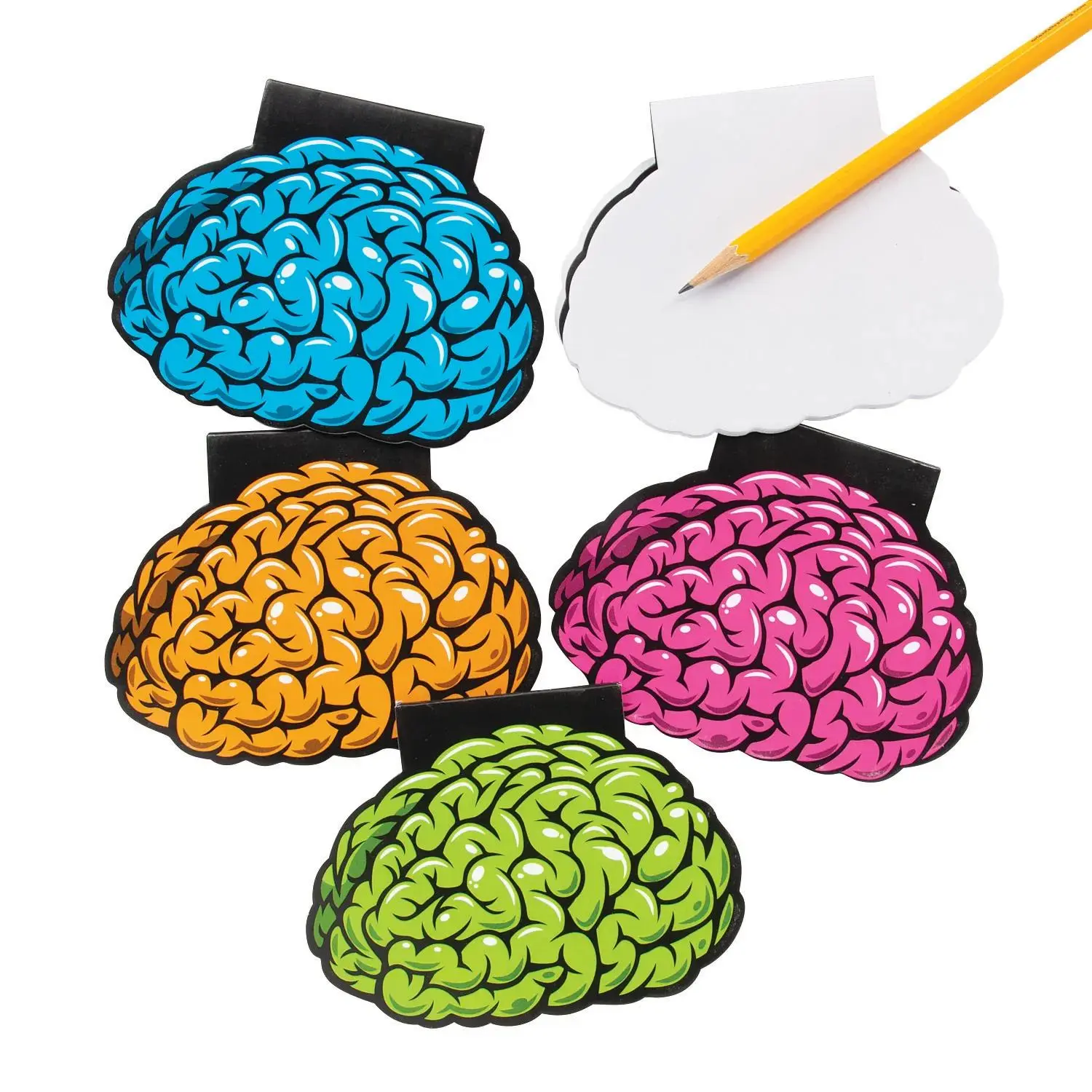 Brain-Shaped Multicolor Paper Notepads - 5"x3 3/4", 25 Pgs, 24 Pcs, Notebook Cute, Stationery Office Supplies for Student Stationary & Creative Writing
