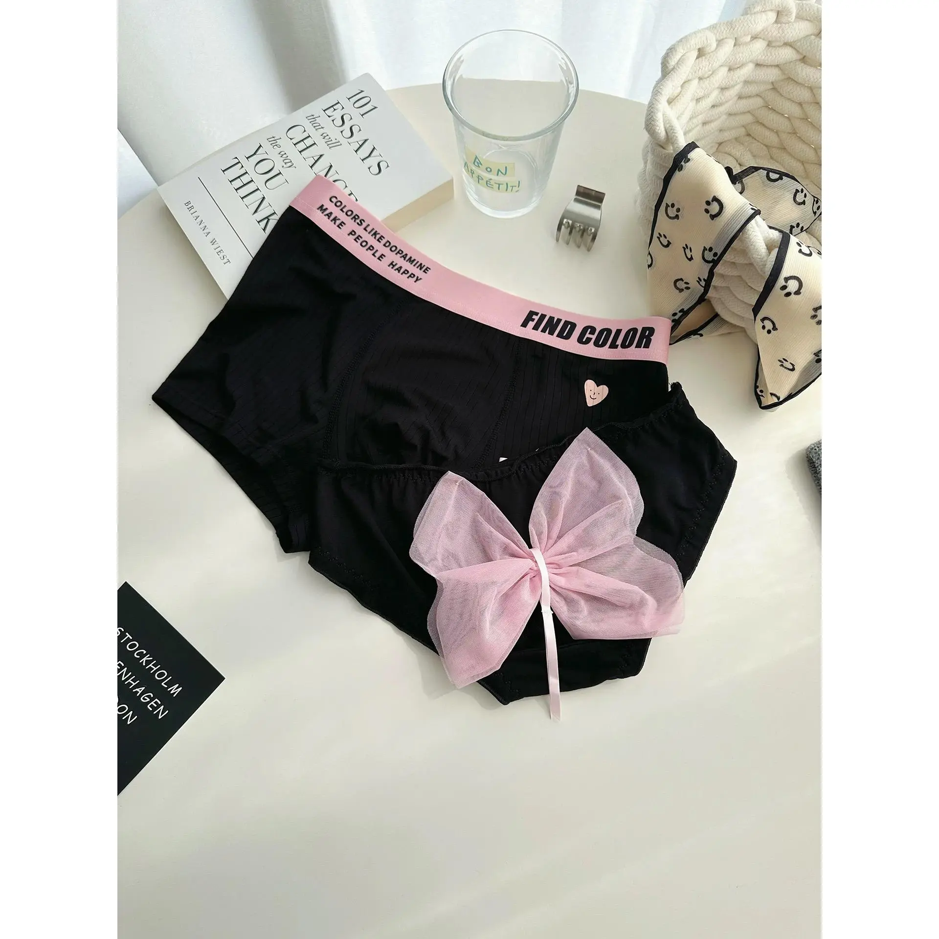 Couple Underwear Set Matching Lovers Panties with Cute Bow Romantic His & Hers Underwear for Valentine's Day Gift - Big