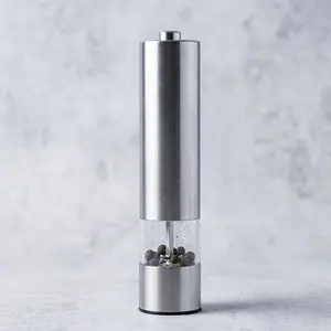 Electric Pepper Mill, 1 Set Rechargeable Automatic Salt Mill, Household Kitchen Seasoning Grinding Milling Tool, Kitchen Accessories, Utensils, Kitchen Gadgets
