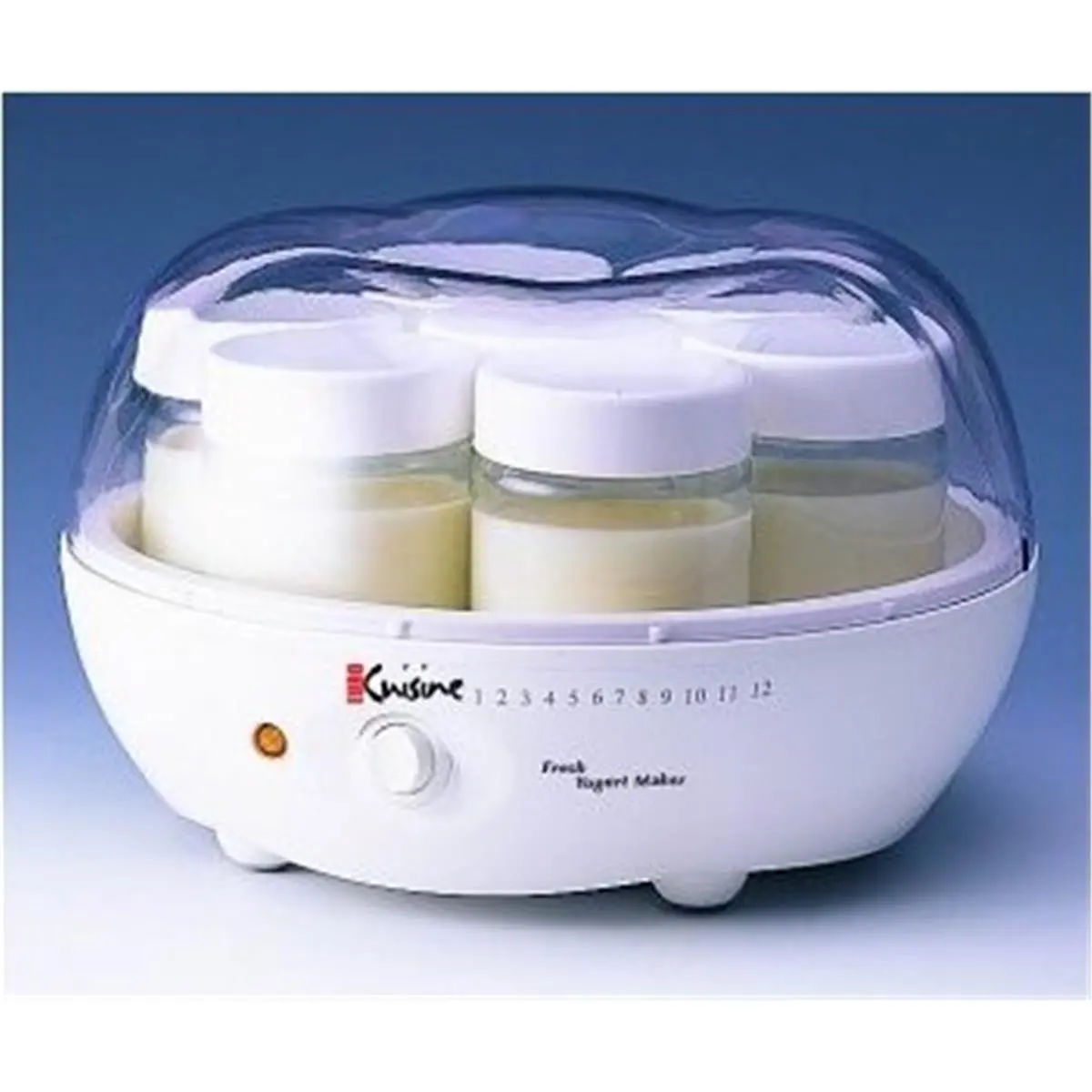 212 MAIN YM80 Model Yogurt Machine, 9.5 in Diameter Glass Jar, Italian Design, for Making Creamy & Natural Yogurt