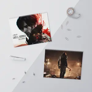Leon Kenneddy RE9 Art Wall Calendar Monthly, Game Boyfriends Leon S.Kennedy Must Have 2026 Calendar, Gift For Game Lover Residentt EviI 2026 Calendar