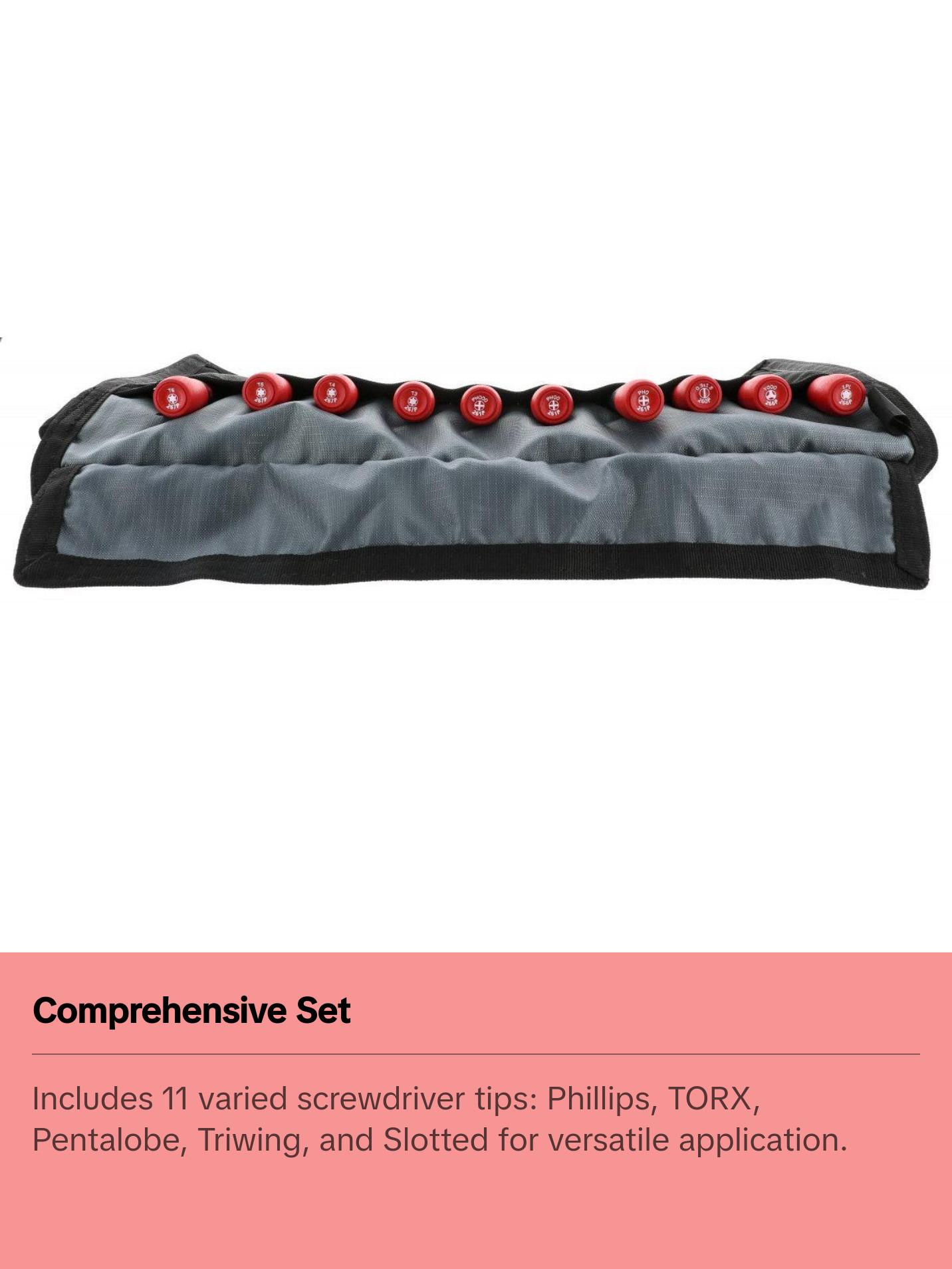 Wiha Tools 26198 PicoFinish Precision Screwdrivers Phone Repair Set, 11 Pc.