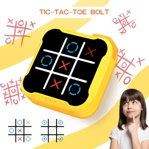 Portable Electronic Tic Tac Toe Console, portable handheld Tic Tac Toe console educational toy for home entertainment and parties, battery-powered handheld game console