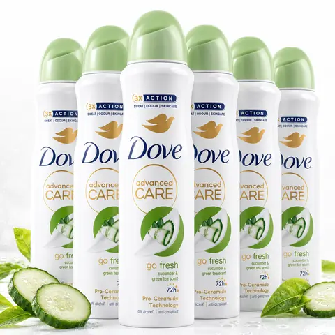 Dove Women's Advanced Care Liquid Antiperspirant Deodorant Spray - Female, 72HR Odor Protection with Ceramides, Soothing Cucumber & Green Tea Scent for Sensitive Skin, 5oz, Beauty Products