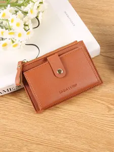 Women's Trendy Ultra-thin Coin Purse Multi-functional Card Case Portable Travel Zipper Card Case,Women'S Clutch Bag women'S Compact Short Wallet Wallet, Minimalist Wallets