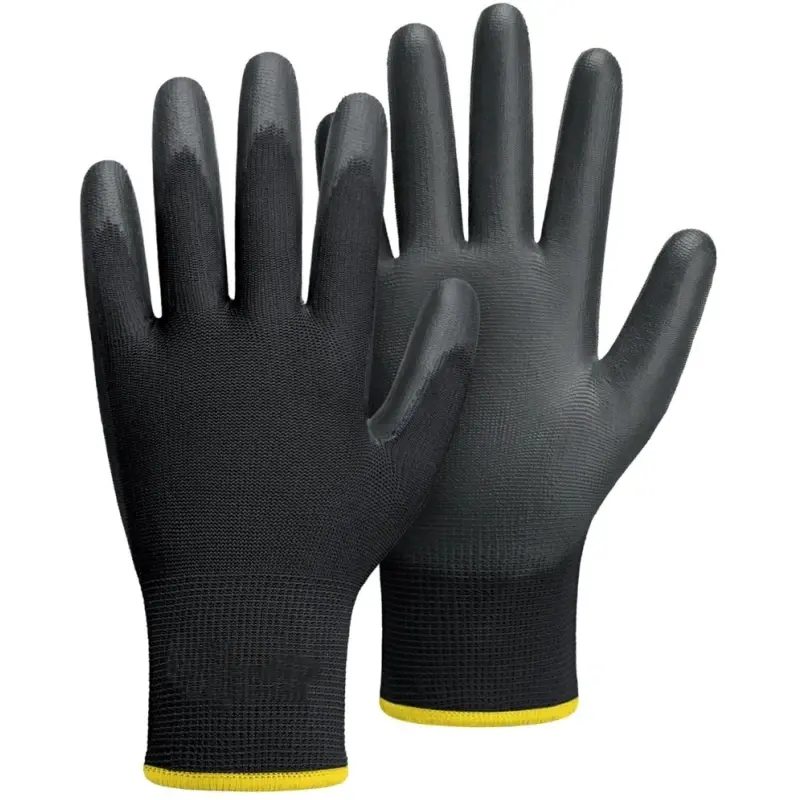 PU Coated Safety Work Gloves Non Slip Polyurethane Grip Work Gloves Seamless Knit Gloves for Men Electrical Mechanic Gardening NONE