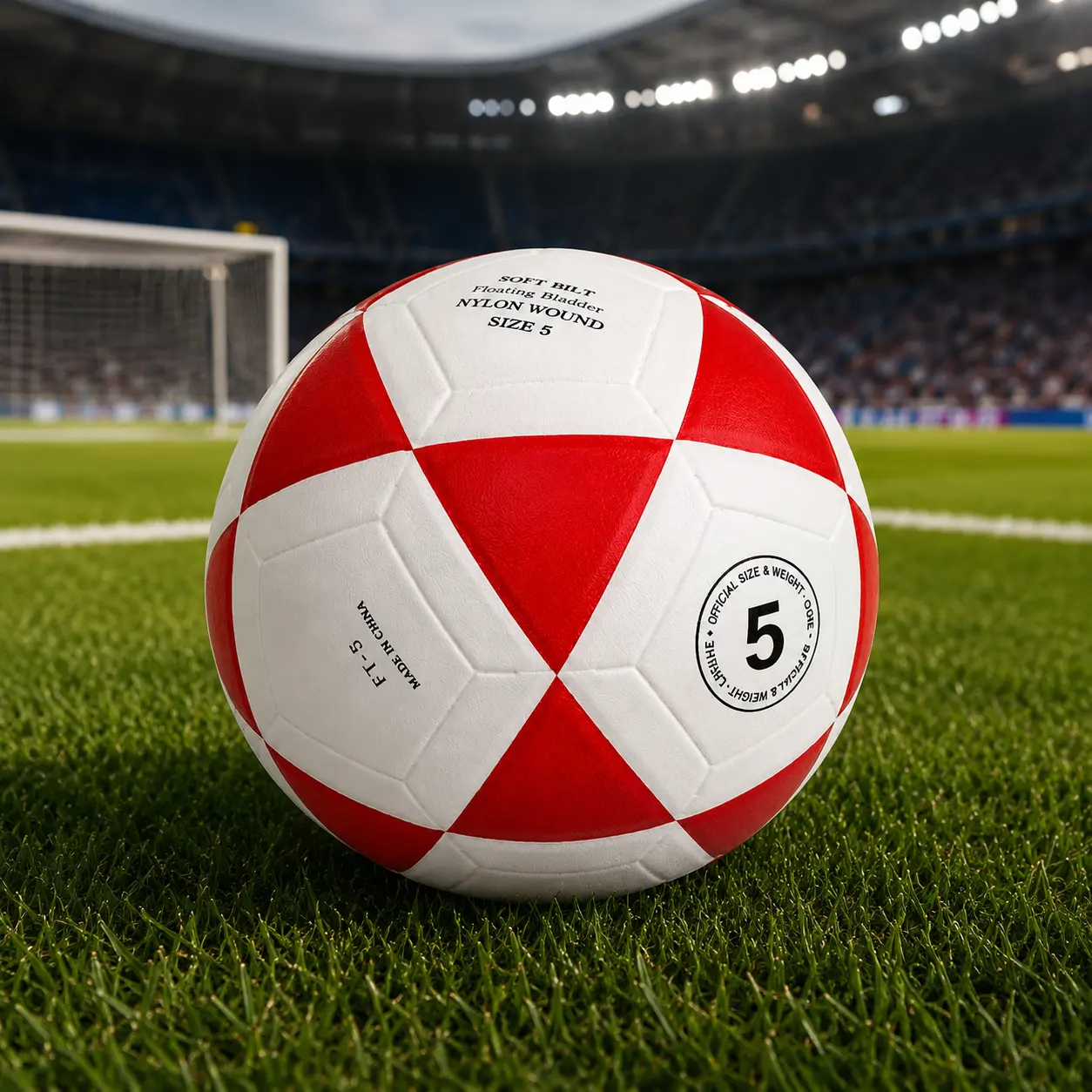 Size 5 Soccer Ball with Durable PVC Cover & Machine-Stitched Panel Design, Unisex Soccer Gear for Kids & Adults, Football Equipment for Indoor/Outdoor Training & Matches, Outdoor Match Ball, Official Size 5 Design, Reliable Control