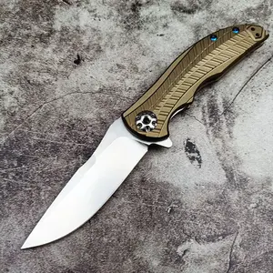 Two-handed EDC folding knife - lightweight, drop point blade, anti-slip handle, multi-functional outdoor adventure, camping, Valentine's Day and Father's Day gift