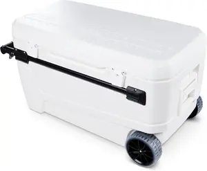 IGLOO Maxcold Glide 110Qt Wheeled Cooler - Insulated Hard Shell Ice Chest for Sports & Outdoor, Camping & Hiking