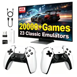 New Upgraded Retro Game Console, Mass Built-in Games + Emulators, 2 Wireless Controllers Included, 64GB SD Card, HDMI Output, Great for Family Travel