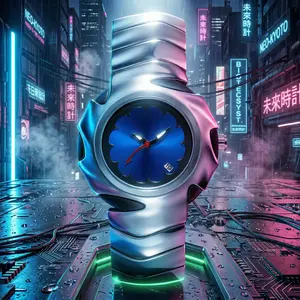 Punk Style Design Quartz Watch Creative Round Dial Watch For Men Trendy All Match Exquisite Watch For Birthday Gift With Box