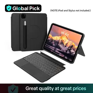 360 Degree Rotatable Magnetic Keyboard, Rechargeable Tablet Keyboard with Backlight & Knife Feet Key, Tablet & Computer Accessories for iPad