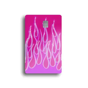 Neon Flame Card Skin (SPARKLY PINK)