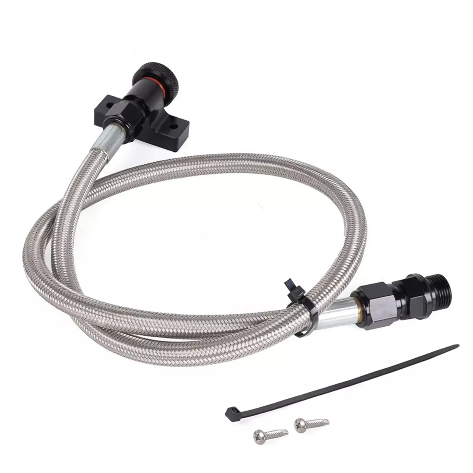 22200 Transmission Dipstick Tube Tool Aluminum Alloy Braided Transmission Dipstick Replacement Accessories Automatic Transmission Locking Dipstick for Ford F-150 Truck 6R80/ 10R80/ 4R70E/ 4R75E