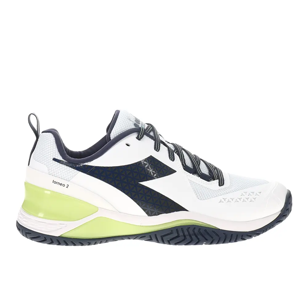 diadora Mens Blushield Torneo 2 All Ground Tennis Sneakers Shoes - Blue, White