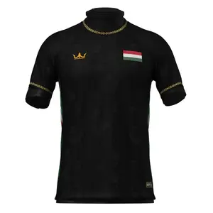 Hungary Soccer Jersey 2026 Black Gold Trim Green Side Panel Fan Shirt Unisex Loose Casual Streetwear Sporty Tee Fall Winter Spring Futbol Supporter Men Women