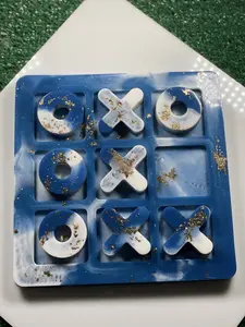 Home Decor Tic-Tac-Toe Resin Board - Hobbies