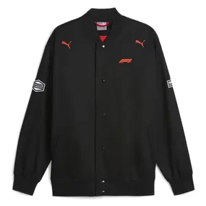PUMA Mens F1 Statement Bomber Jacket Athletic Outerwear Casual - Black