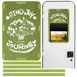 RV Door Window Shade Cover Sun Blackout Fabric Curtains for Camper Trailer 25x16 inch Green UPF 50+ UV Protection Durable Oxford Fabric Easy Install