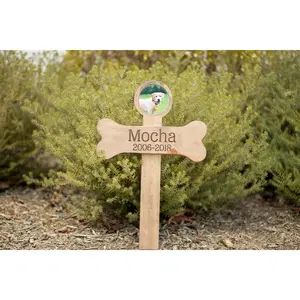 Dog Bone Personalized Memorial Wood Cross