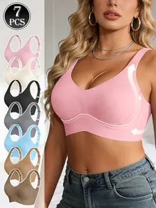 Women's Comfortable Wireless Bra Set, Breathable Soft Fabric Design, Perfect for Everyday Wear & Layering, Ideal Gift for Her