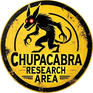 1pc Vintage Chupacabra Cryptid Creature Metal Wall Art - Rustic Aluminum Mythical Sign with Spanish Name Plaque, Cryptozoology-Themed Decoration for Home, Office, Garden, Bar - Easy Hang Pre-Drilled Holes (Chupacabra Research