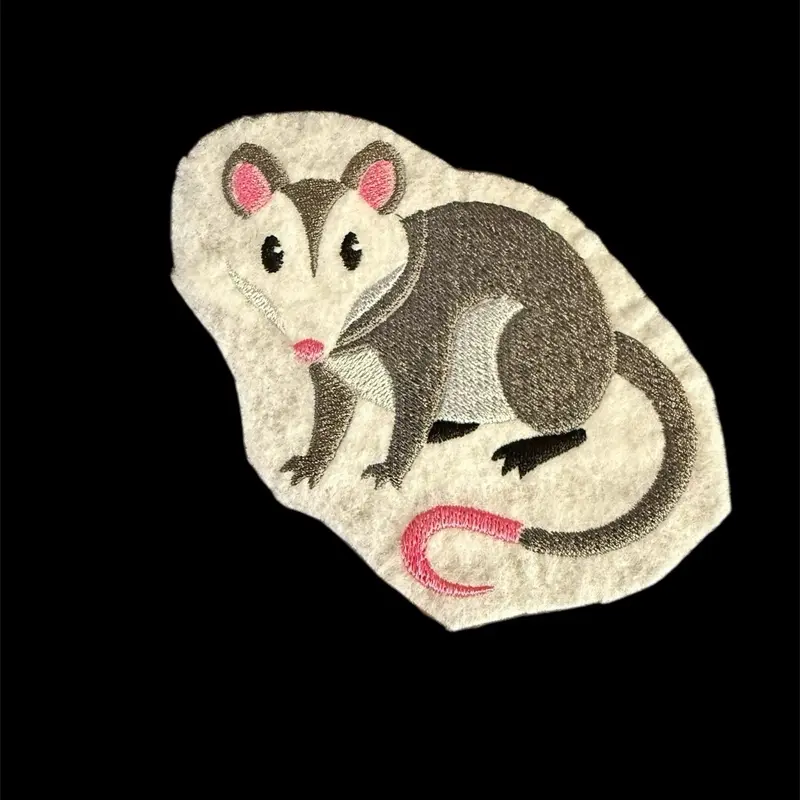 Possum Embroidered Iron On Patch