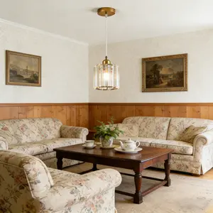 Minimalist Crystal Pendant Light, 1P Light, Bulb Not Included, 13cm Small Size Hanging Fixture, For Living Room, Hallway, Bedside, Study, Indoors Decorative Lighting, Home Decoration Lamp