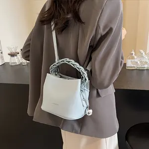 CarryCraze121 Elegant Convertible Women's Bag Shoulder Purse Clutch Detachable Chain Strap Beige White Blue Black Everyday Office Parties Compact Fashion Polyester