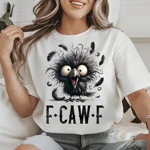 Funny F-Caw-F Gothic Crow T-Shirt, F-Caw-F Raven shirt, Sarcastic Animal Shirt, Gift for Women & Men, Unisex Tee, All size Top, Streetwear
