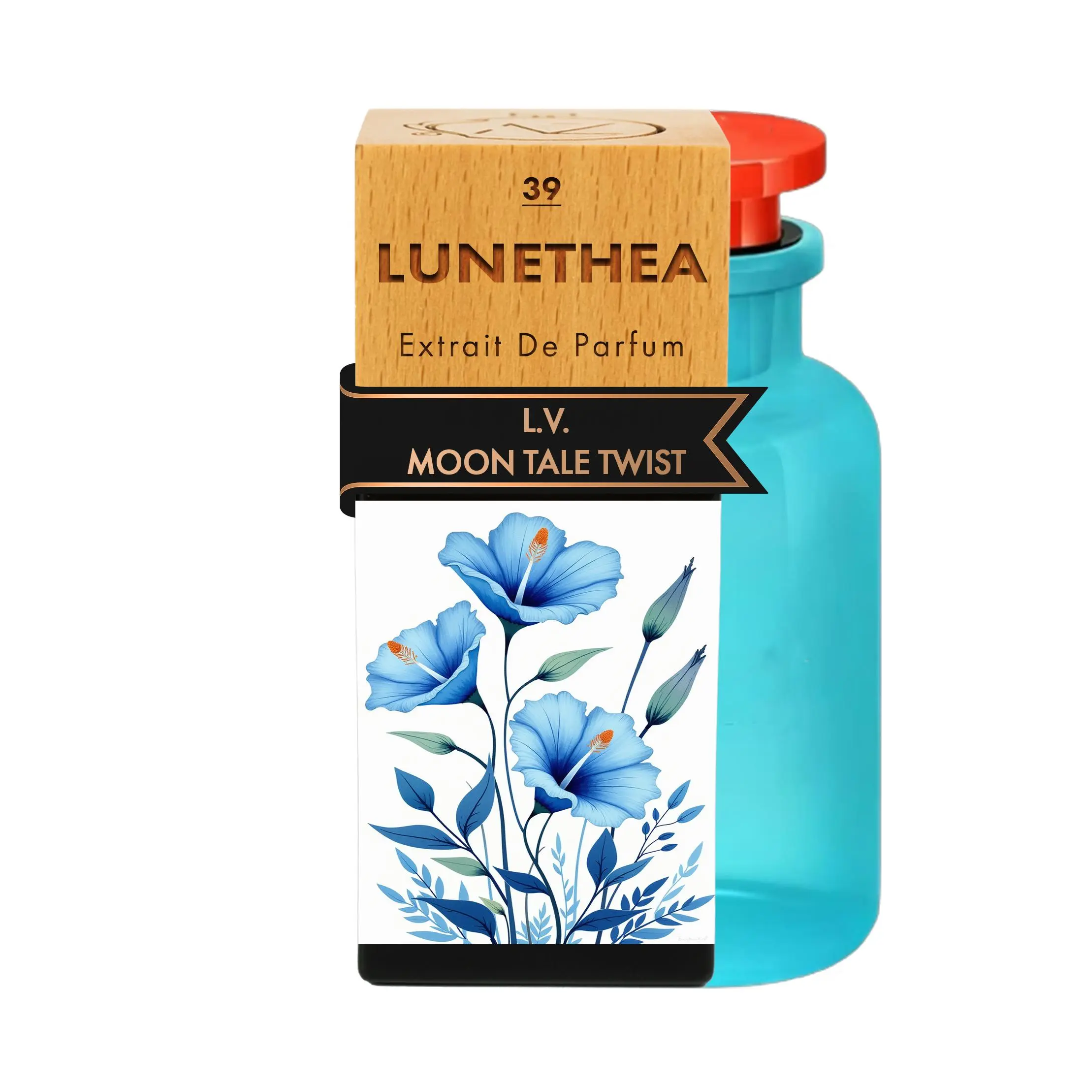 Lunethea N°39 | Unisex | Az | Extrait De Parfum | Raspberry, Peony, Magnolia, Jasmine Sambac and Rose Geranium.
