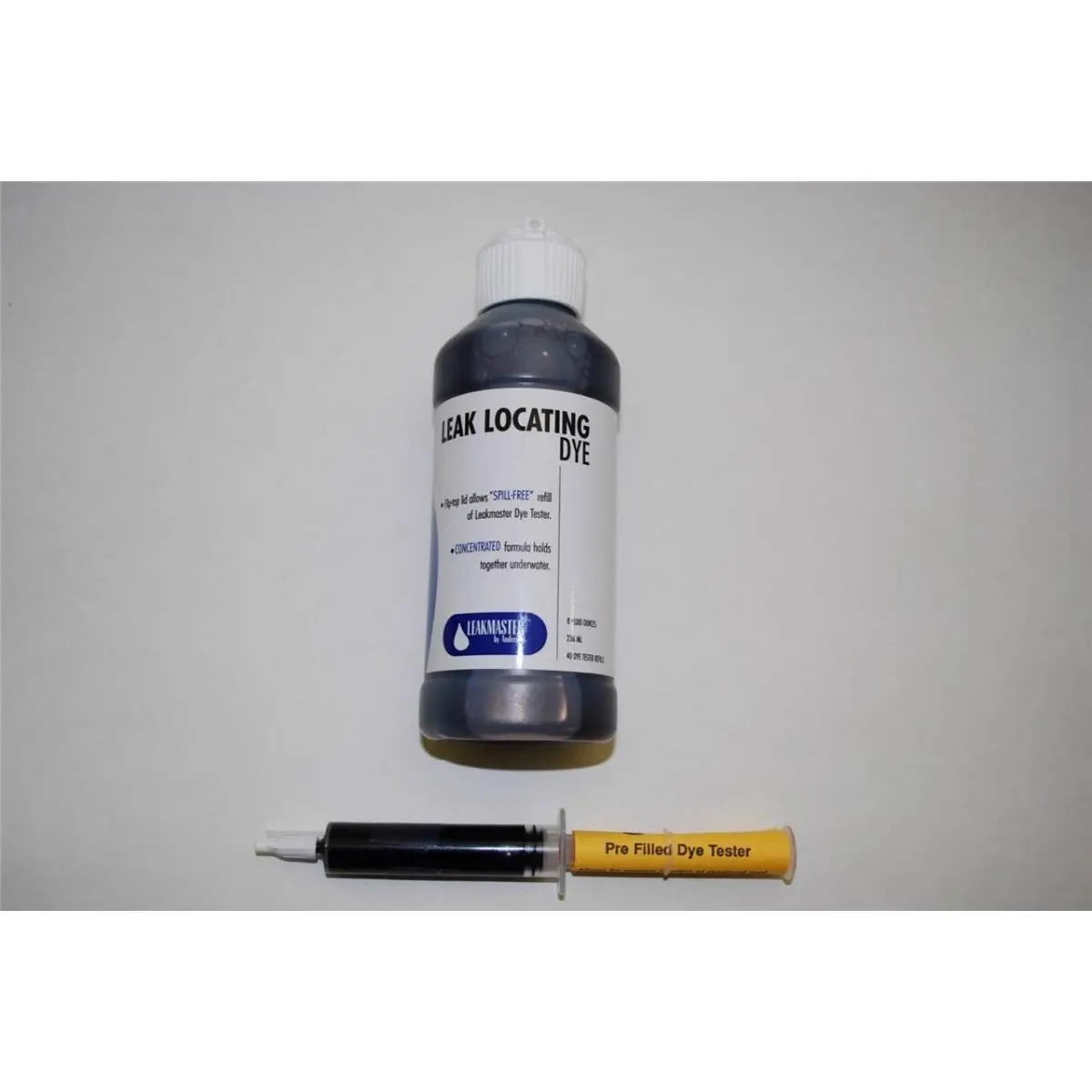 Leakmaster Pre-Filled Dye Tester - Syringe-Style Pool Leak Detection Tool, Refillable Aquatic Accessory That Can Be Refilled With Leakmaster Dye, Identifies Pool Leaks and Water Movement for Easy Setup, Identify Water Movement, Pinpoint Leak Detection