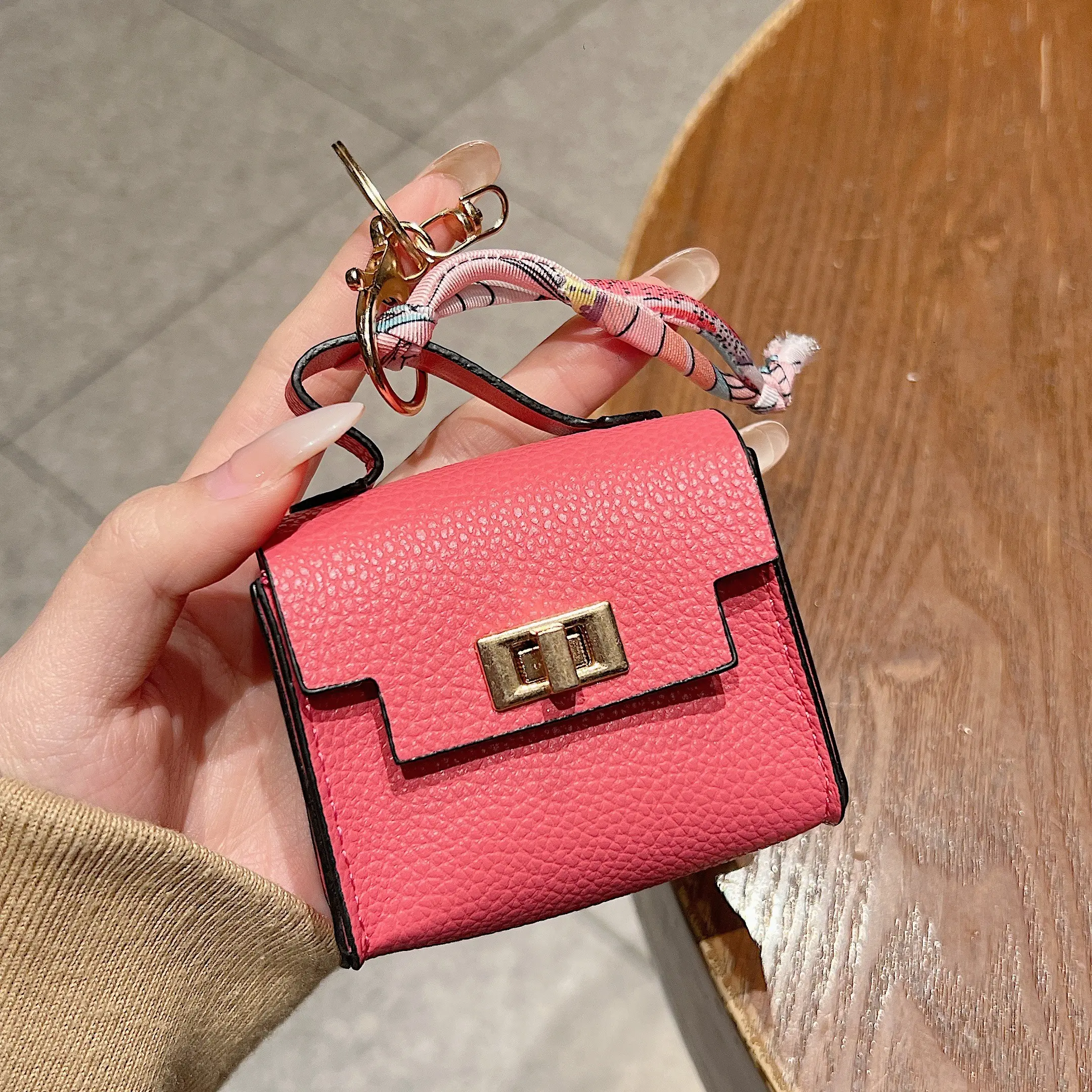Simple Texture Handbag Style Lock AirPods 4th Gen Earphone Case, Universal Apple 3rd Pro 3 Earphone Bag, Protective Cover Portable Handheld Protection Earphone Storage Bag