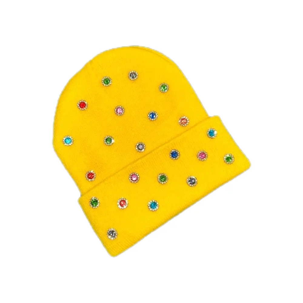 woman yellow beanie