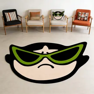 Flying Girl Cartoon Plush Rug, Decorative Rug, Design, High Elastic Anti-Slip Mat, Perfect for Bedroom & Gaming Room Decor