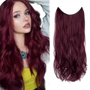 Headband Wig Long Wavy Wig For Women Synthetic Wig Beginners Friendly Heat Resistant Half Wig