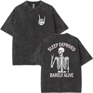 Sleep Deprived Skeleton Hoodie: Barely Alive Unisex Sweater