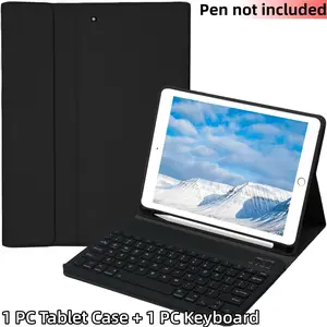 Keyboard Case for iPad Pro 11/12.9 Inch, Tablet Protective Cover with Pen Holder, Tablet Accessories for iPad Air Pro, Tablet Casing