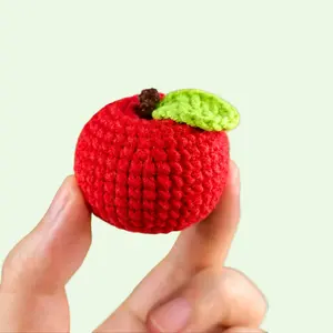 Handmade Amigurumi Crochet Apple Plushie