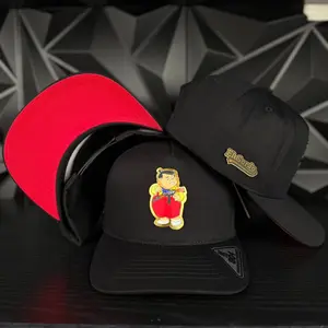 El gordo mz SnapBack hat- black/red