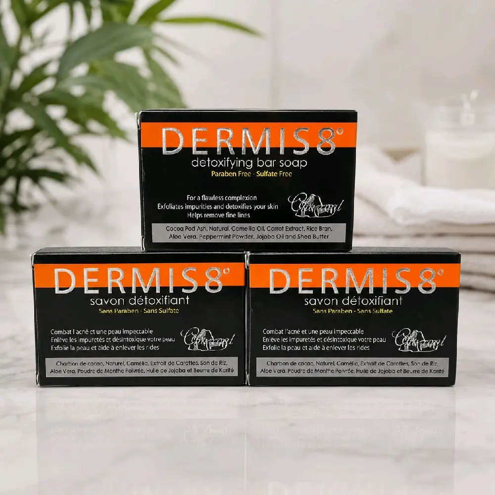 3 Dermis 8° soap natural charcoal
