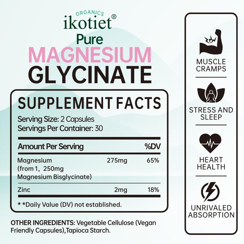 Magnesium Complex 1000mg with Zinc for Muscle Soothing and Sound Sleep 18 Essential Ingredients 60 Capsules