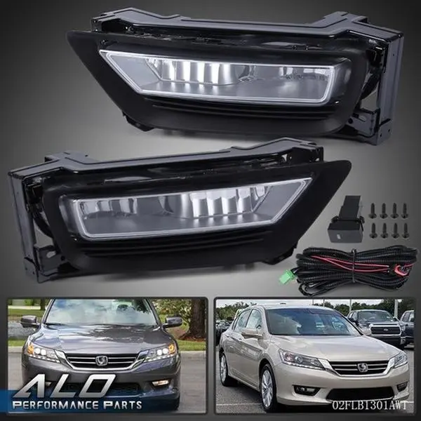 Fit For 2013-2015 Honda Accord Sedan Clear Fog Lights Lamps W/ Bulbs Left+Right