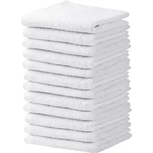 Towel and linen mart white salon towels pack of 12 not bleach proof 16 x 27 inches highly absorbent towels for hand salon gym beauty spa and home hair care white
