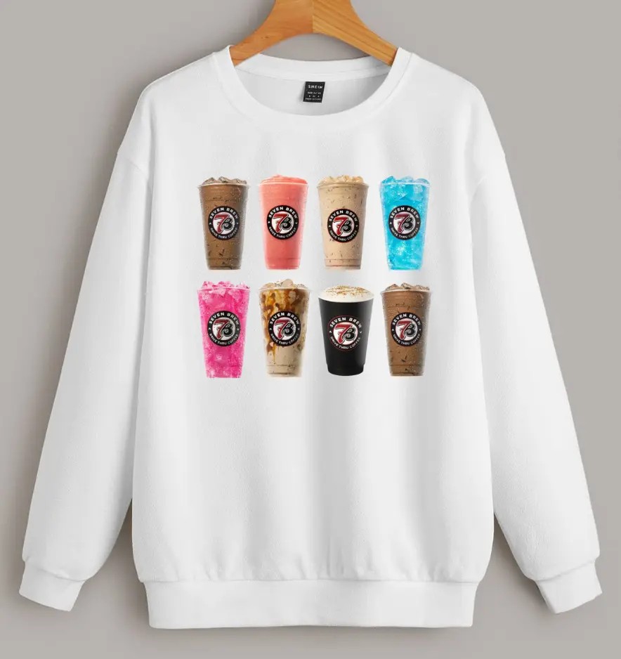 7brew Coffee Shirt - Sweatshirt, Coffee Lover Shirt, Cute Coffee Lover Tee, Trendy Tee, Full Sizes, Full Colors